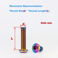 Mushroom Head Hexagonal Dazzle Electric Motorcycle Refitting Screw / Colored Bolts Nails Screws  Fasteners