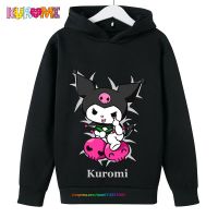 HOT★Hello Kitty Hoodies การ์ตูน Kuromi พิมพ์ Pullovers เด็กเด็กหญิงเด็กชายเด็กเสื้อแขนยาว Sweatshirt เสื้อผ้า Streetwear