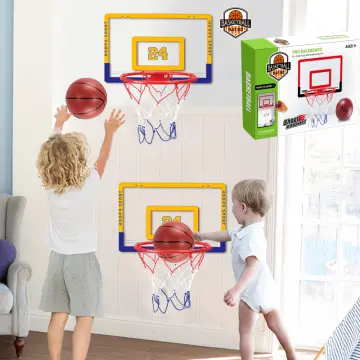 Mini Basketball Hoop for Door - 16 X 12 Inch Bedroom Basketball Hoop  Indoors Set