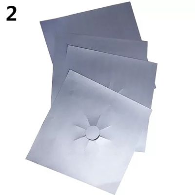 Limited time discounts 4 Pcs Square Foil Gas Hob Protector Liner Easy Clean Reusable Protection Pad Gas Stove Stovetop Protector Kitchen Accessories