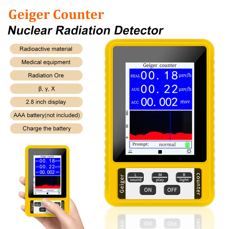 EG【Ready Stock】BR-9C Geiger Counter Nuclear Radiation Detector Personal Dosimeter  X-ray Beta Gamma Detector LCD Radioactive Tester Real Time Lazada  Singapore
