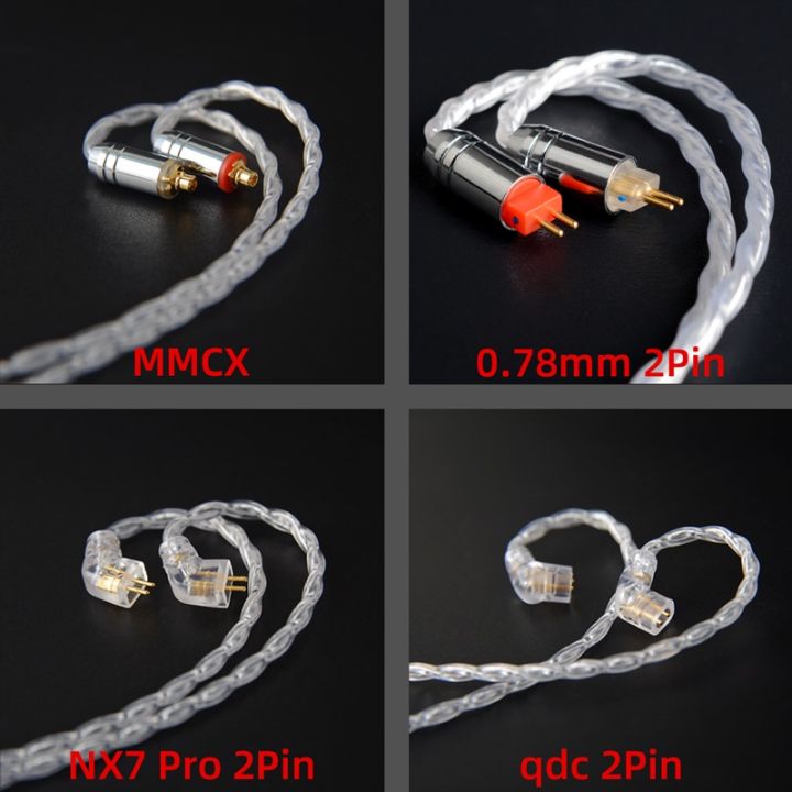 nicehck-lizps-4n-litz-สายหูฟังอัปเกรดเงินแท้3-5-2-5-4-4mm-mmcx-nx7-pro-qdc-0-78mm-2pin-สำหรับ-db3-st-20เยาวชน