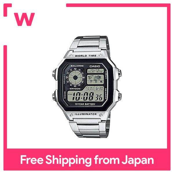 [Casio] CASIO World Time Digital Men's Watch AE1200WHD1AV Casio Boxed Overseas Model Metal