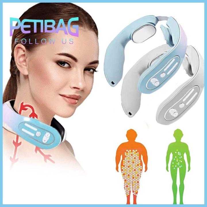 Electric Pulse Intelligent Heating Neck Massager, Neck Acupoint Lymphatic  Massager, Promote Blood Circulation & Soothe Muscles, Gift For Men Women