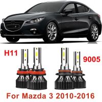 4x LED Headlight Kit H11 9005 HB3 High Low Beam Bright Conversion Replace Bulbs For Mazda 3 2016 2015 2014 2013 2012 2011 2010 Bulbs  LEDs  HIDs