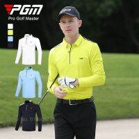 PGM Male Casual Business Sports T-Shirts Men Long-sleeved Golf Polo Shirt Windproof Clothing Man Elastic Warm Tops M-XXL