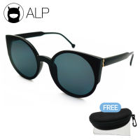 [โค้ดส่วนลดสูงสุด 100] ALP Sunglasses แว่นกันแดด Cat Eye Style รุ่น ALP-0089-BKS-BK (Black/Black)