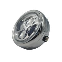 【ใหม่】รถจักรยานยนต์ Moto มอเตอร์มอเตอร์ไซด์วินเทจ LED โลหะไฟหน้าไฟหน้าหลอดไฟ Assy สำหรับ CG125 CG 125 GN125 GN 125