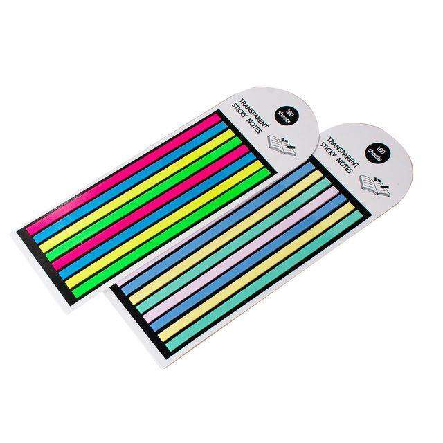 160pc-adhesive-color-sticker-transparent-fluorescent-tabs-flags-note-stationery-children-gifts-school-office-supplie