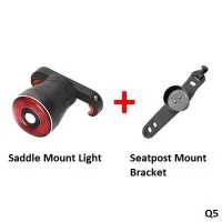 ANTUSI Q5 Bicycle Rear Light Road Bike Automatic Brake Induction Taillight Cycling USB Recharge Smart LED Flash Safety MTB Light