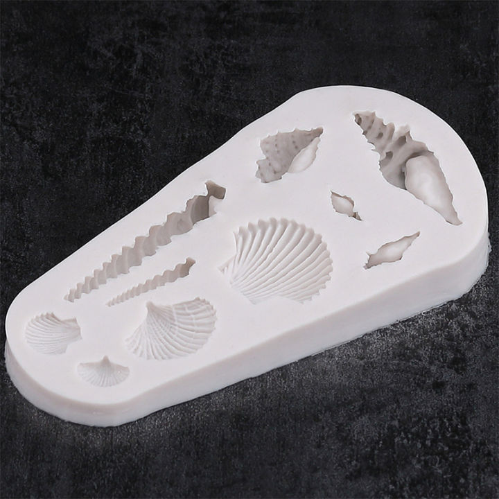 แม่พิมพ์ซิลิโคนรูปสัตว์ทะเลแบบทำมือเปลือกหอยรูปดาวรูปม้าน้ำแม่พิมพ์เค้กสำหรับตกแต่ง