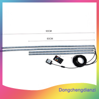 dongchengdianzi 4pcs RGB LED ภายใต้หลอดรถยนต์ Strip Underbody GLOW Neon Light Kit Wireless Control