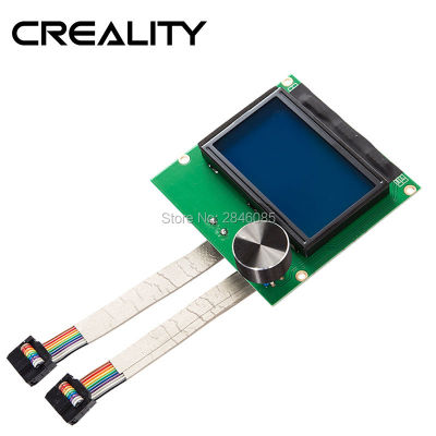 CREALITY 3D ชิ้นส่วนเครื่องพิมพ์ Controller RAMPS 1.4 LCD 12864แผงควบคุมหน้าจอสีฟ้าสำหรับ CR-10S 3D Printer