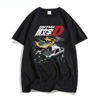 Men Initial D Design T-Shirt Racing Print Short Sleeve Casual Unisex Clothing Oversized Top Tee High Quality Streetwear