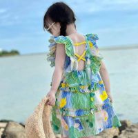 Summer Girls Dress Princess Dress Birthday Party Dresses New Backless Children Clothes Kids Dress Toddler Girl Clothing 2-7Yrs