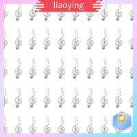 LIAOYING 100 Pcs โลหะสำหรับตกแต่ง จี้รูปโน้ตดนตรี จี้ห้อยคอ สง่างามเรียบหรู ลูกปัดเม็ดกลม สร้อยคอสำหรับผู้หญิง