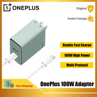 OnePlus 100W ซูเปอร์อแดปเตอร์ชาร์จแบตเตอรี่ความเร็วสูง VOOC ชาร์จได้อย่างรวดเร็วพร้อม USB-C กับสาย USB-C ใช้กับ OnePlus Ace/Ace Pro/ 11