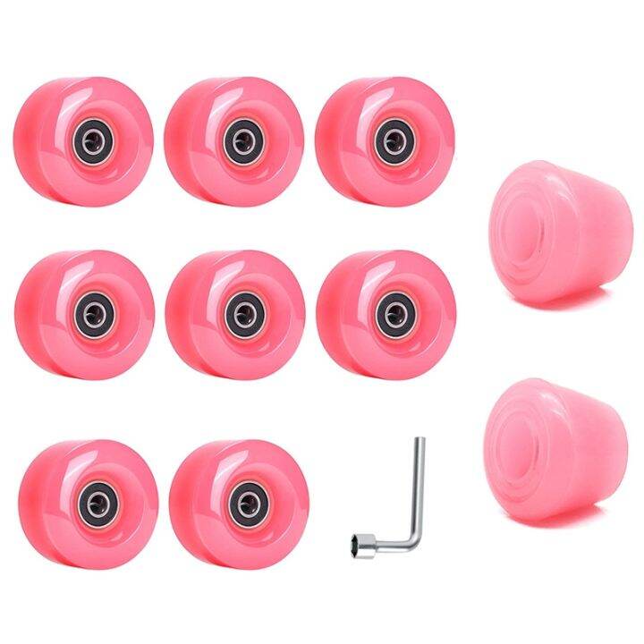 Roller Skate Wheels with Bearings and Toe Stoppers,for Double Row