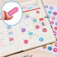 ☈⊙ 2sheet Desk Wall Calendar Event Stickers Notebooks Diary Monthly Planner Sticker Memo Note Scrapbooking Weekly Tabs Stickers