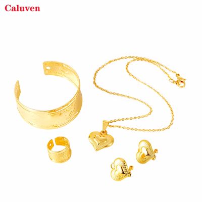 【lz】♈☑⊕  Conjunto de joias em formato de coração para bebê acessórios berloque amor bebê pulseiras brinco anéis para noiva meninas