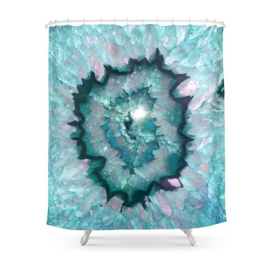 Teal Agate Shower Curtain With Hooks Home Decor Waterproof Bath Creative Personality 3D Print Bathroom Curtains