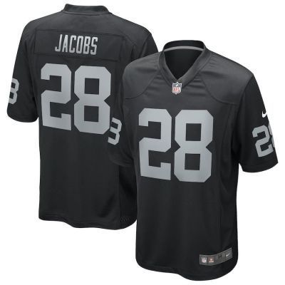 เสื้อกีฬารักบี้ NFL Vegas Raiders Raiders No. เสื้อกีฬาแขนสั้น ลายทีม Josh Jacobs 28