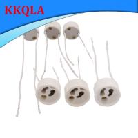 QKKQLA GU10 Lamp Base Socket Holder Converter LED Bulb Connector For Halogen Ceramic Light Wire Jack