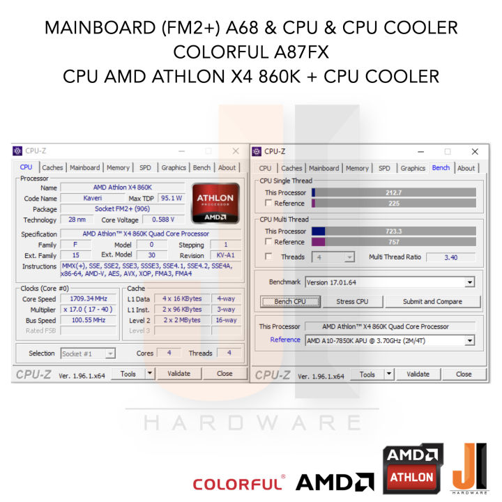 ชุดสุดคุ้ม-mainboard-a87fx-fm2-a68-amd-athlon-x4-860k-with-cpu-cooler-3-7-4-0-ghz-4-cores-4-threads-95-watts-สินค้ามือสองสภาพดีมีฝาหลังมีการรับประกัน