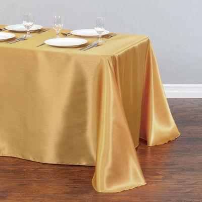 Xinyi3โต๊ะซาตินตกแต่งปาร์ตี้1ชิ้นตัวป้องกันหุ้มด้วยผ้าผ้าคลุมโต๊ะสี่เหลี่ยมผืนผ้างานแต่งงาน