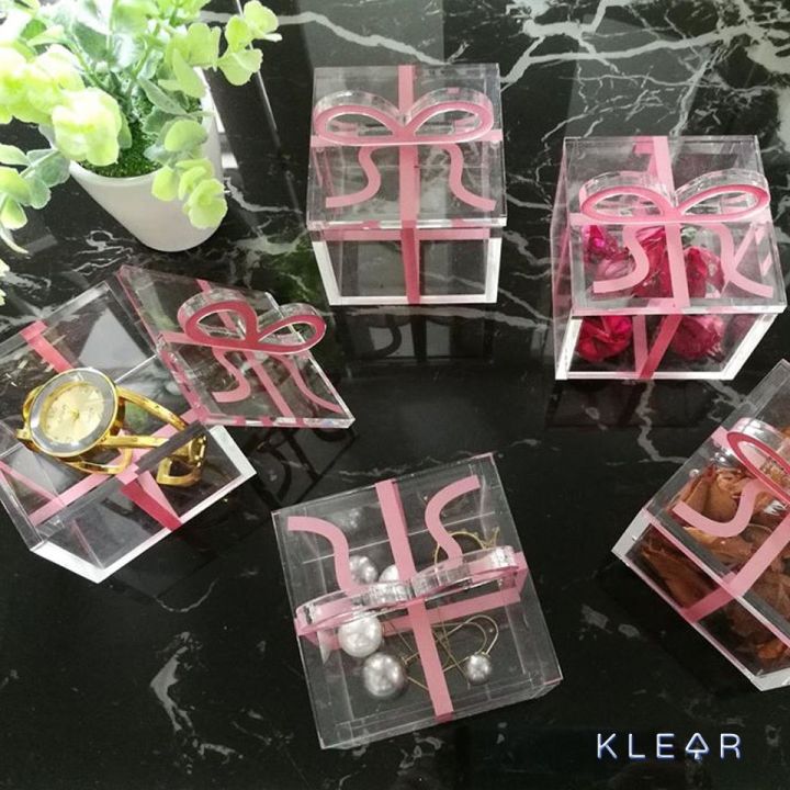 klearobject-gift-box-mini-กล่องใส่ของขวัญ-กล่องใส่เครื่องประดับ-กล่องใส่ของชำร่วย-กล่องอะคริลิคมีโบว์-กล่องโบว์-กล่องใส-กล่องอะคริลิค-อะคริลิค