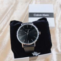 นาฬิกาข้อมือหนังแท้Calvin Klein Mens Stainless Steel Quartz Watch with Leather Strap, Black, TD-CK25200050 มีประกัน ส่งฟรี