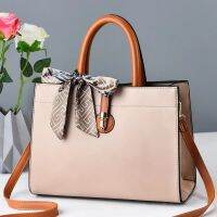 Womens casual handbag Womens bag 2023 new fashion PU leather scarf single shoulder messenger bag