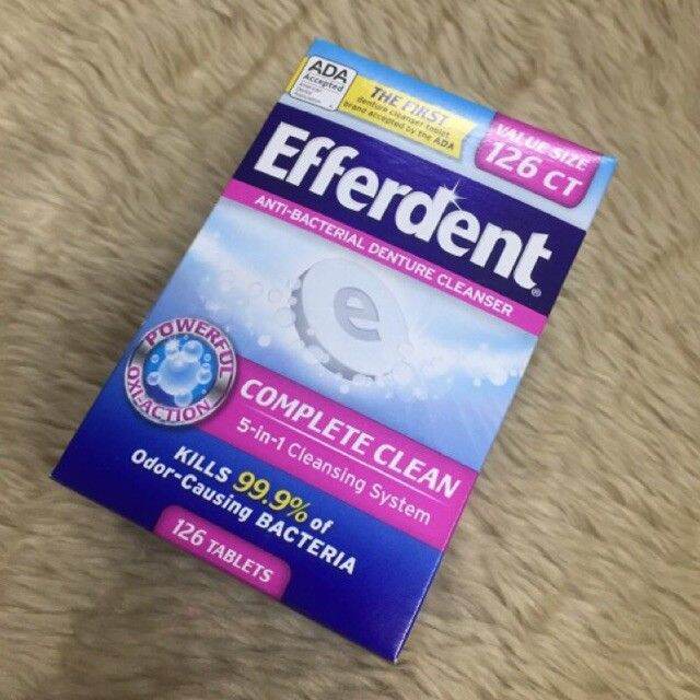 Efferdent AntiBacterial Denture Cleanser (126 Tablets) Lazada PH
