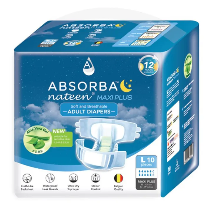 Absorba Nateen Maxi Plus Adult Diapers L Size Lazada