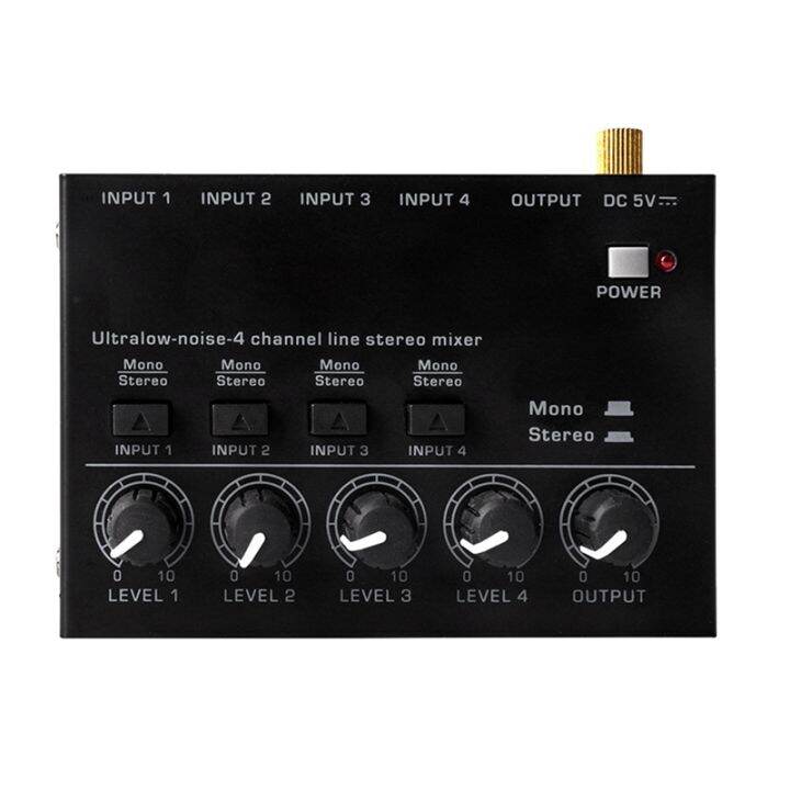 Headphone Amplifier MAX400 Ultralow Noise 4 Channels Mixers Mixing