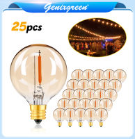 25Pcs G40 LED String หลอดไฟ E12 1W หลอดไฟกลางแจ้งเปลี่ยน110/220V หลอดไฟ Led สำหรับ Home Garden Party ตกแต่ง