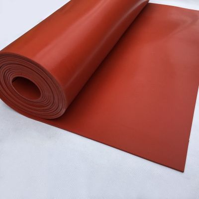 Alas lembaran karet silikon lebar 500x500mm ketebalan 1 1.5 2 3 4 mm papan tipis warna merah
