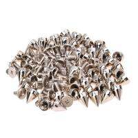 50Pcs Metal Cone Screwback Spikes Stud Leather Cloth Craft DIY Goth Punk Spot