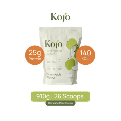 1 Bag: Kojo Plant Based Protein Green Apple Flavour (910g) โปรตีนจากพืช รสแอปเปิ้ลเขียว 1 ถุง (พร้อมช้อนในถุง)