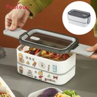 ◐ↂ Lunch Box Thermal Food Container Bento Box Microwave Safe Lunchbox School Child Food Storage Kids Lunch Box With Compartments