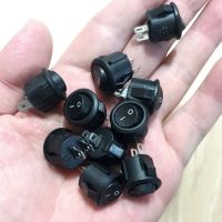 ‘；【= 1/5Pcs 20Mm Circle Round Rocker Switch ON Off SPST Mini Toggle Switch 12V For Car Automotive RV 2 Pin Switch 120V Wired KCD1