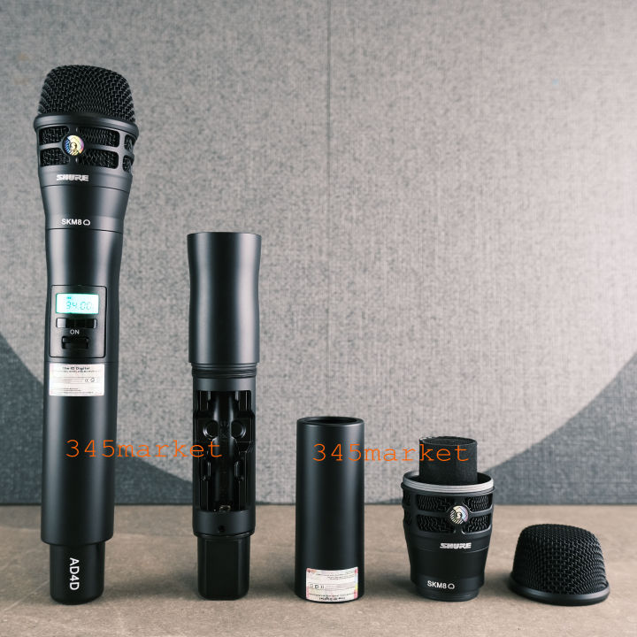 ความถี่ใหม่-ไมค์ลอยคู่-shure-ad4d-wireless-microphone-uhf-ไมค์โครโฟนไร้สาย4เสาอากาศยอดนิยม-uhf-สัญญาณไกล-200-เมตร-ไมค์ร้องเพลงเสียงดี-รับประกัน-1-ปี