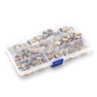 165PCS Rivet Nuts Assortment Color Zinc Plating Flat Head Threaded Insert Nuts M3 M4 M5 M6 M8