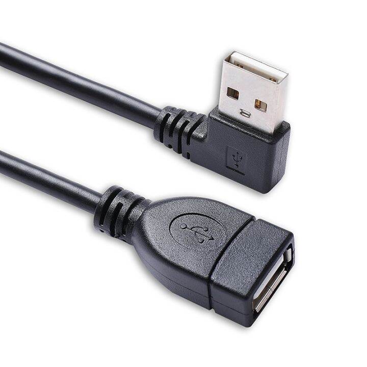 ขาย-usb-2-0-a-หญิงกับชายสายเคเบิลต่อขยายรูปตัว-l-มุม25-100ซม