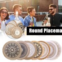 Heat Insulation Pad Round Placemat Dining Table Kitchen Dinner Mat Place W7C0