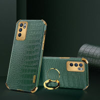 Oppo Reno6 4G Case,RUILEAN Crocodile Pattern 360 Degree Rotating Ring Protective Cover (Compatible with Magnetic Car) for Oppo Reno6 4G