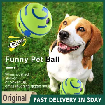 Wobble Wag Giggle Ball, Interactive Dog Toy, Fun Giggle Sounds When Rolled  or Shaken, Pets Know Best, As Seen On TV