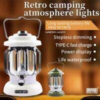 NEW IN USB rechargeable portable camping light high quality retro warm light LED tent light stepless dimmable spotlight with hoo