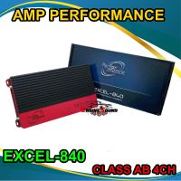 เพาเวอร์แอมป์ติดรถยนต์ PERFORMANCE รุ่น EXCEL-840 CLASS AB 4CH สีดำตัดแดง  เครื่องเสียงติดรถยนต์,เพาเวอร์ติดรถยนต์,เพาเวอร์แอมป์ติดรถยนต์,AMP ติดรถยนต์ CAR AMPLIFIER