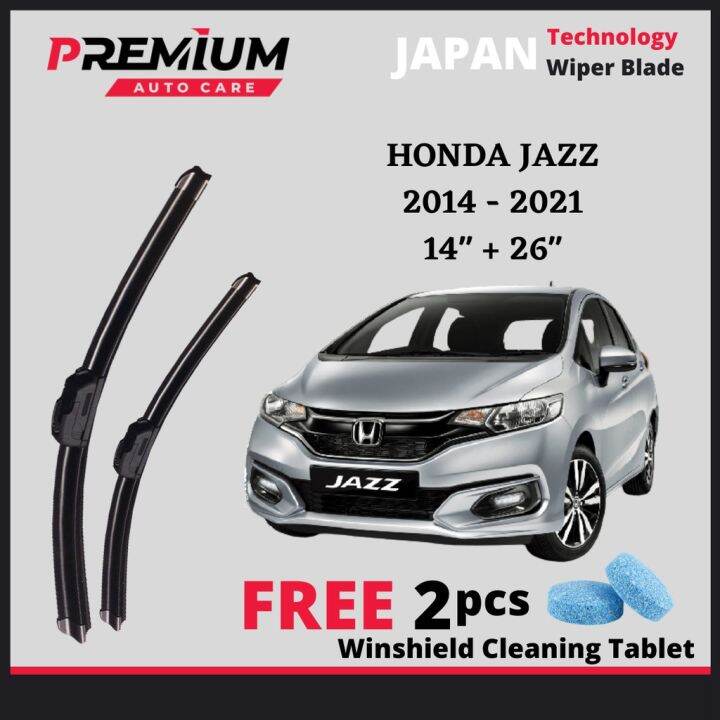 🔥 HONDA JAZZ GK5 20142021 PREMIUM RUBBER WIPER BLADE JAPAN TECHNOLOGY WIPER BLADE WINDSCREEN